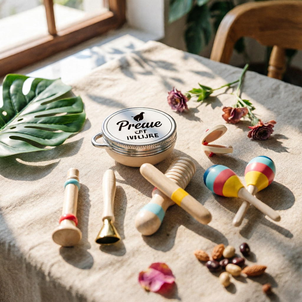 Musical Instrument I Play - Musical Instrument Set Montessori Wooden Xylophone