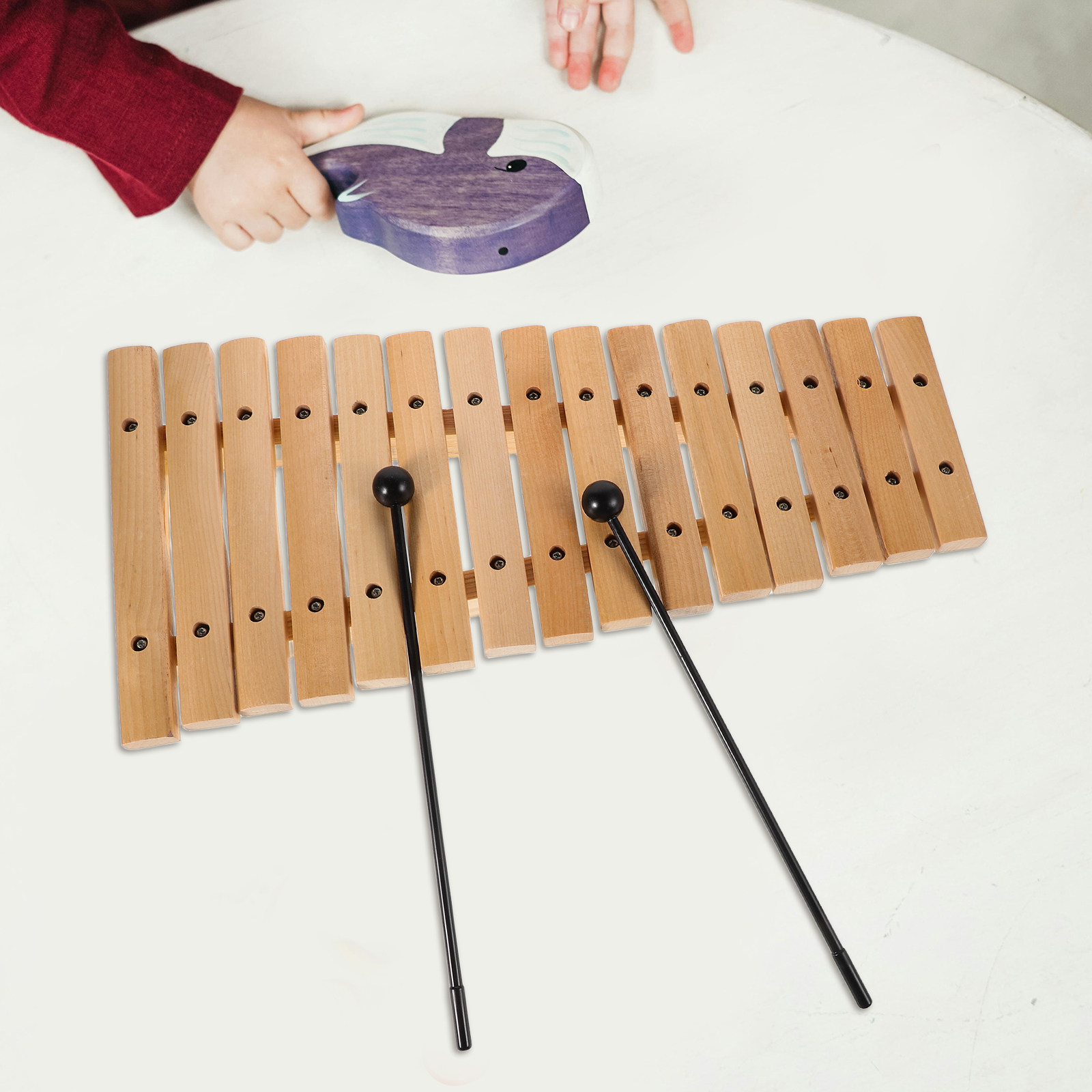 Musical Instrument I Play - 15-Note Wooden Xylophone Montessori Developmental Musical