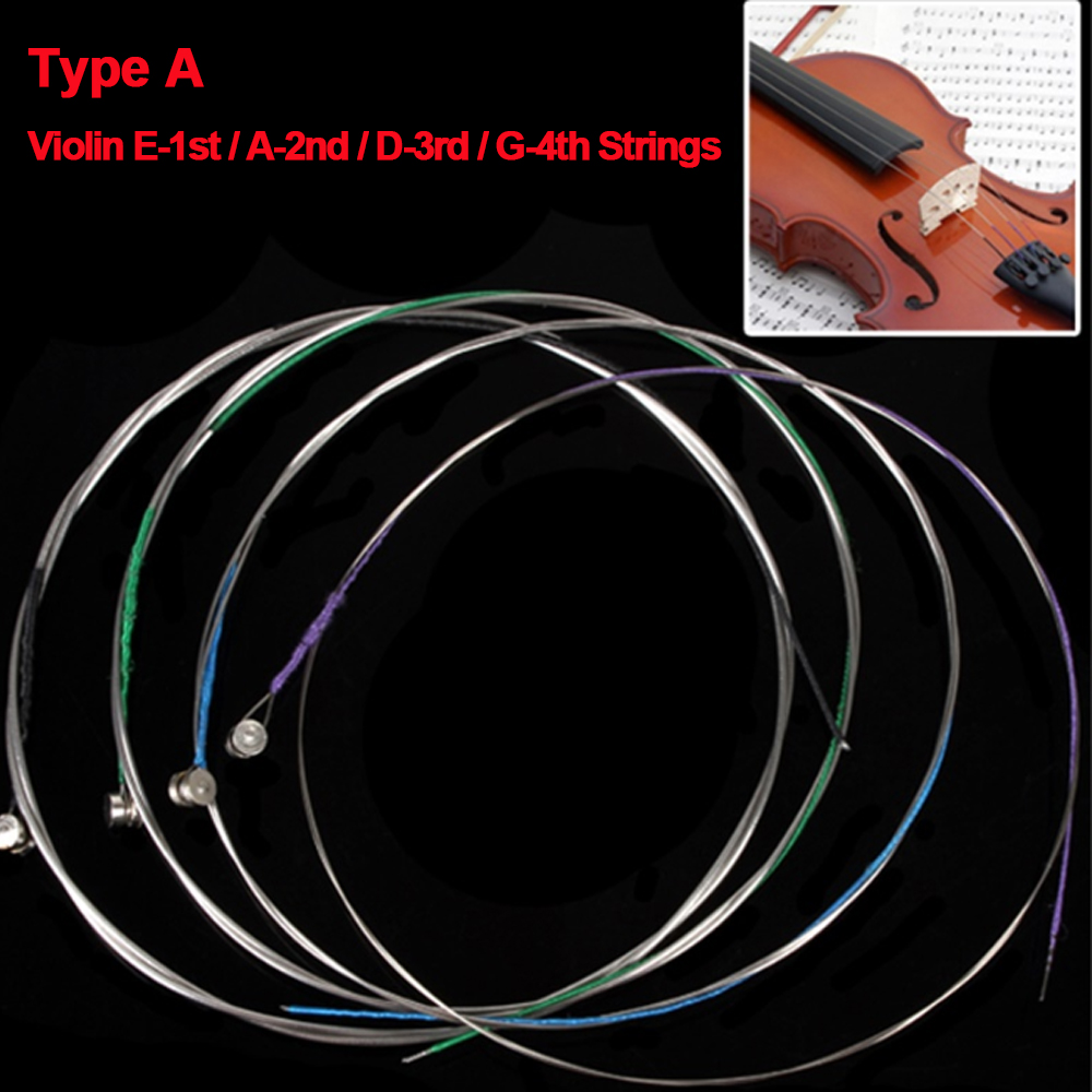 Musical Instrument Dulcimer - 4pcs/set Violin Strings E-A-D-G Steel Core