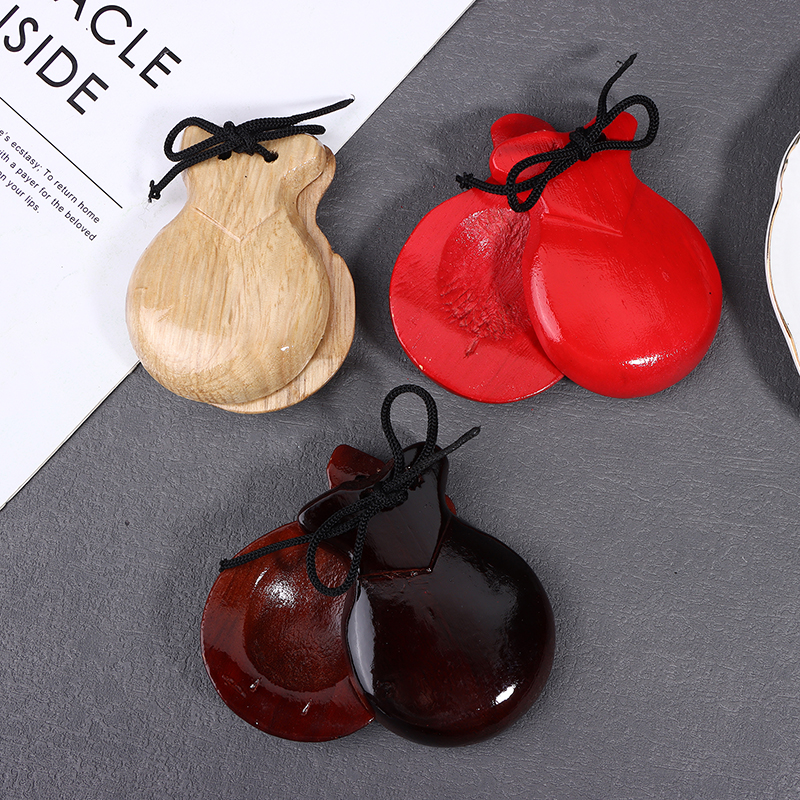 Musical Instrument Names - 2Pcs Wooden Spanish Castanets Traditional Flamenco