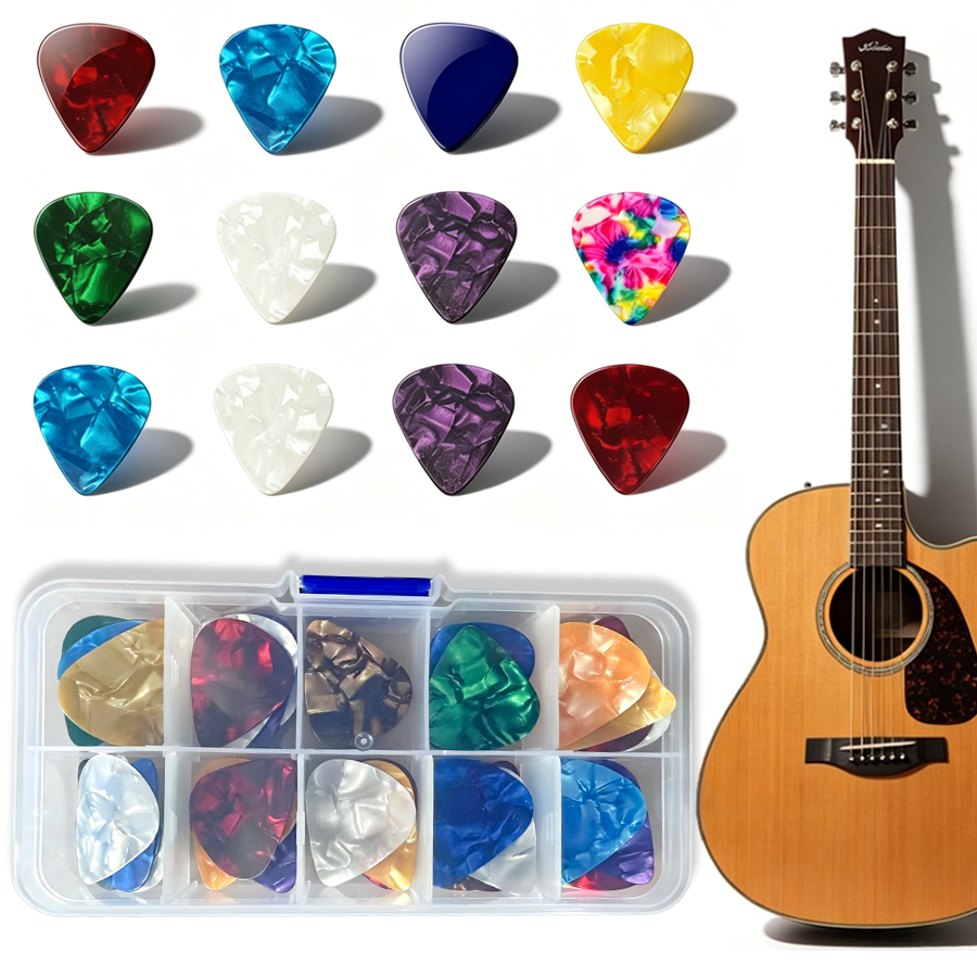 Musical Instrument Names - 20-50pcs Boxed Celluloid Guitar Picks Bass