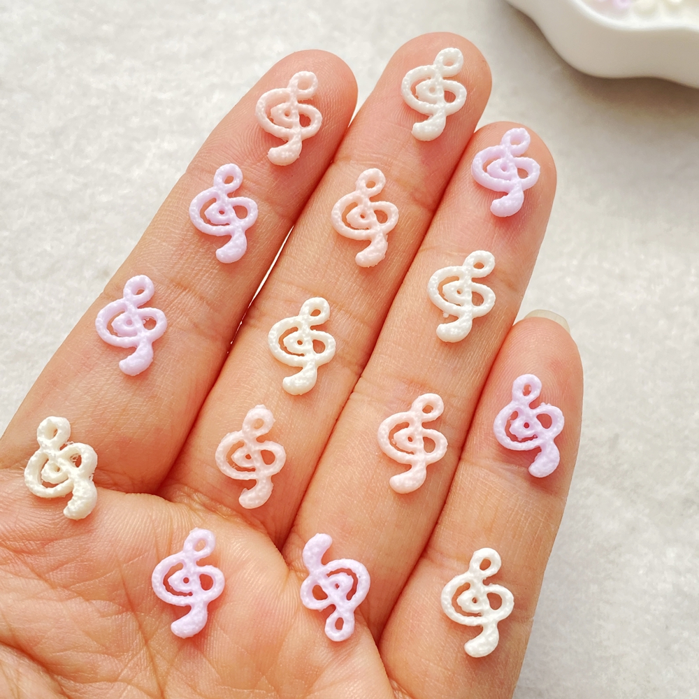 Musical Instrument Symbols - 50pcs Mix Resin Mini Pink Musical