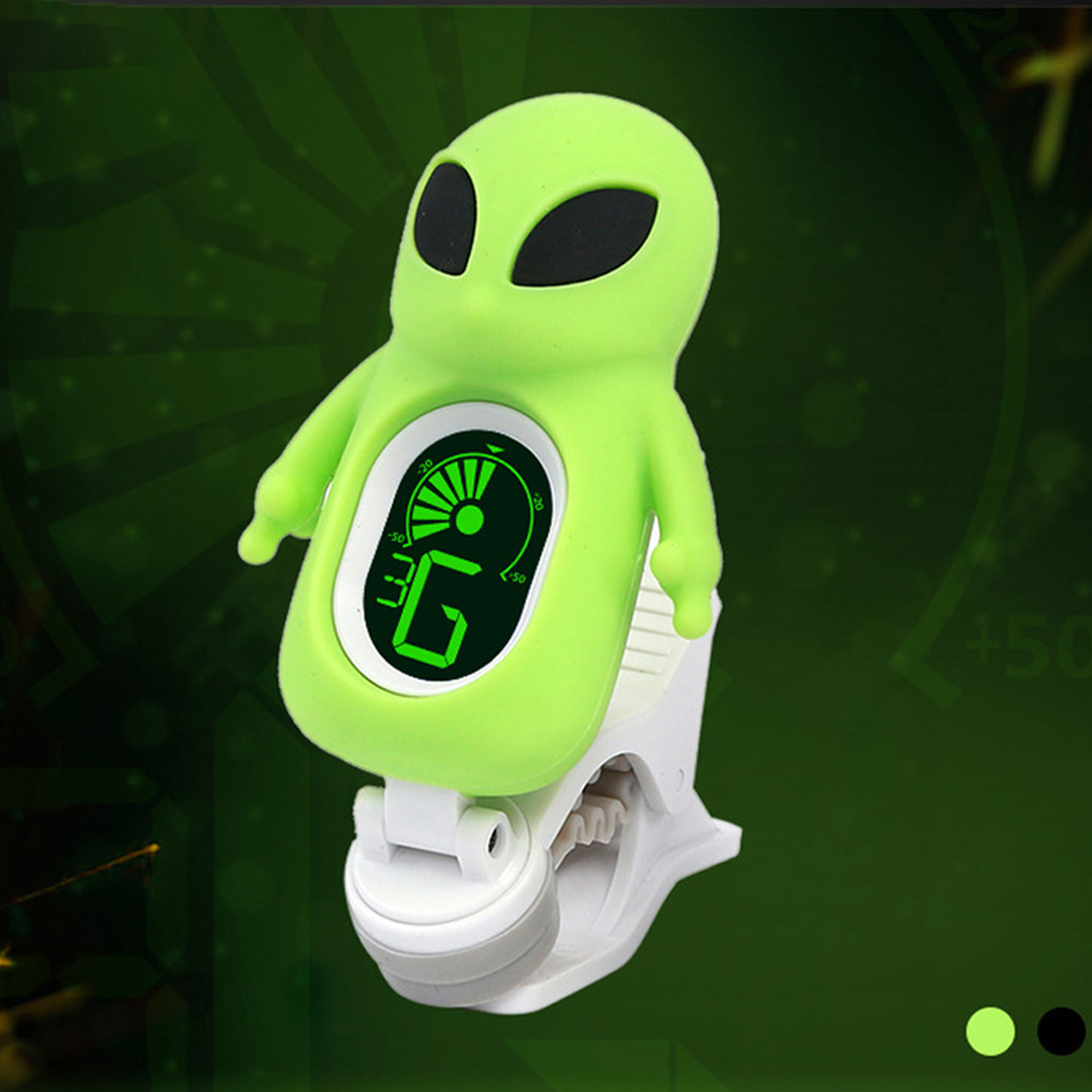Musical Instrument Dulcimer - Guitar Tuner A71, Cute Alien Cartoon
