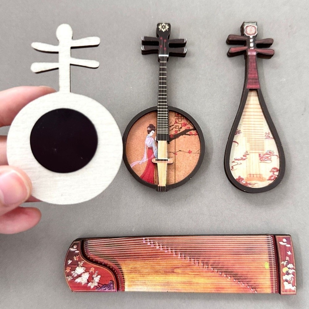 Musical Instrument Ancient - 4PCS/SET Chinese Style Musical Instruments Fridge