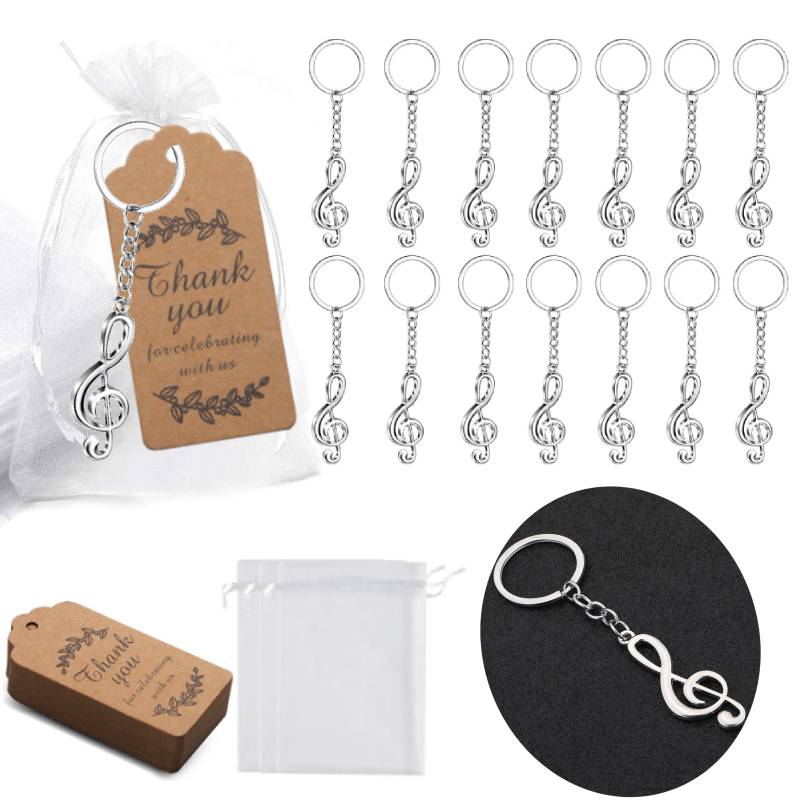 Musical Instrument Symbols - 10Sets Musical Note Key Chain Party