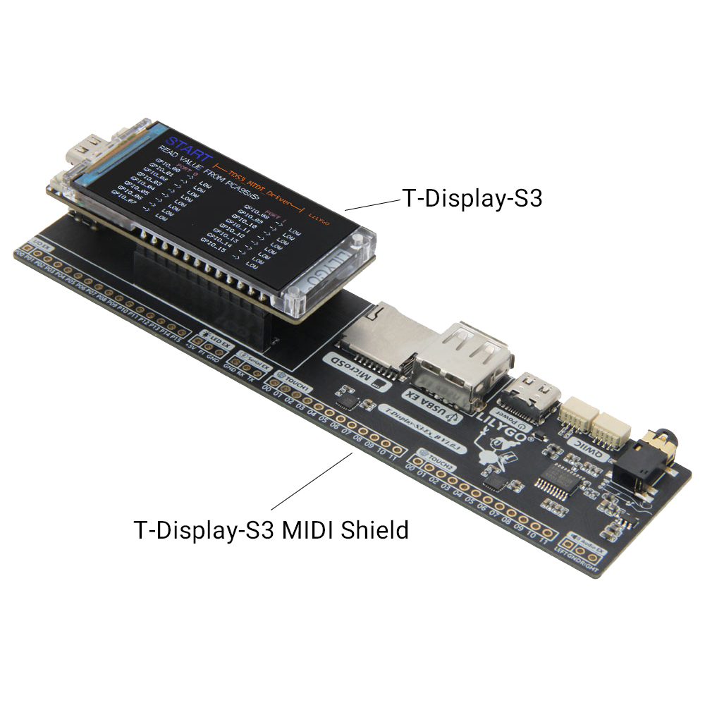 T-Display-S3 MIDI Shield Devel - đánh giá và giá Musical Instrument Digital Interface (Midi)