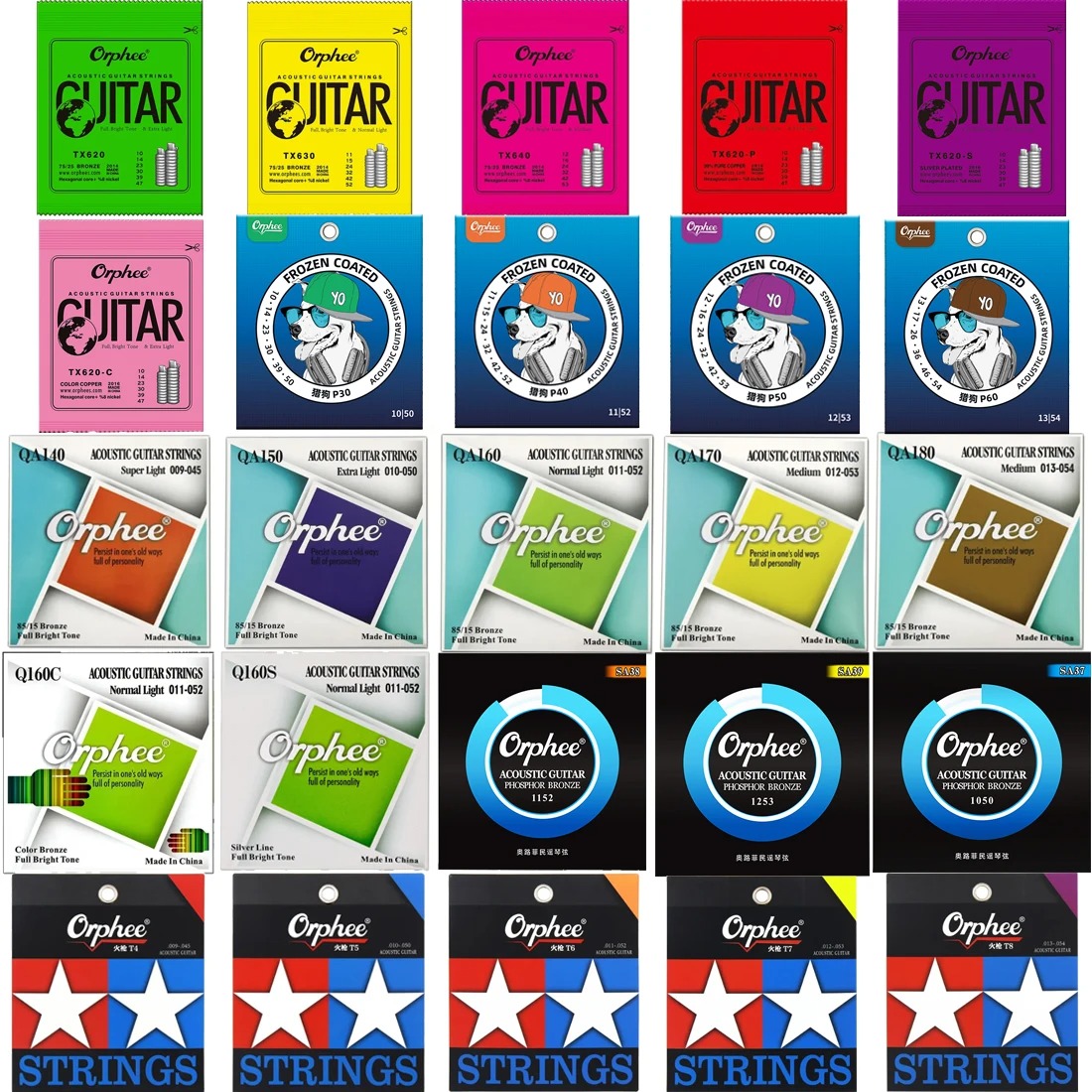Orphee Acoustic Guitar Strings - đánh giá và giá Musical Instrument Strings