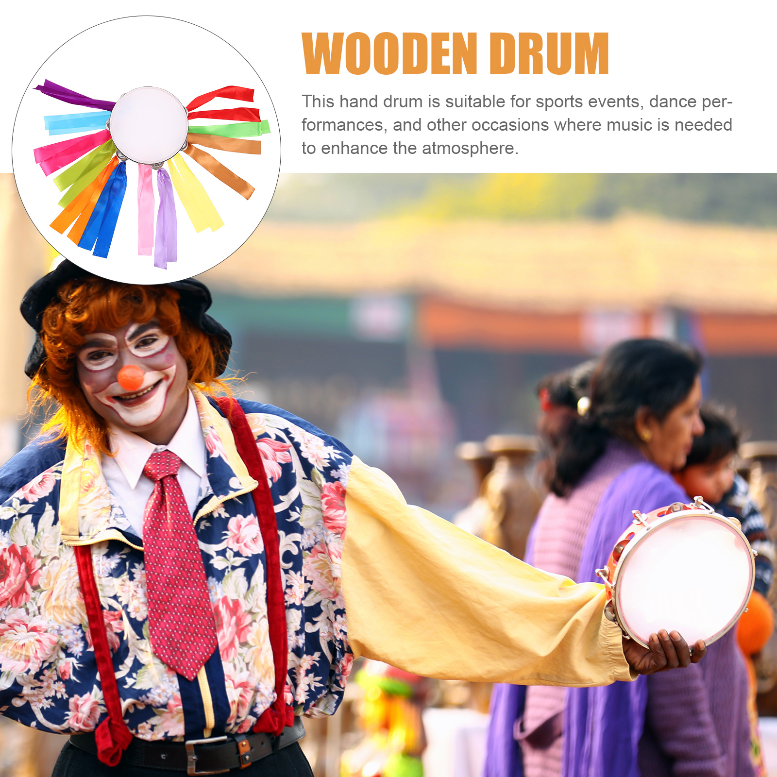 Thickened Ribbon Hand Drum Woo - đánh giá và giá Musical Instrument I Play