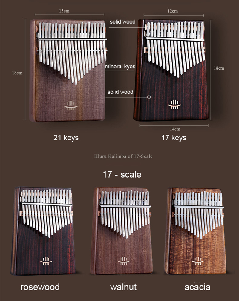 Hluru Kalimba 17 Keys with Hol - đánh giá và giá Musical Instrument Dulcimer