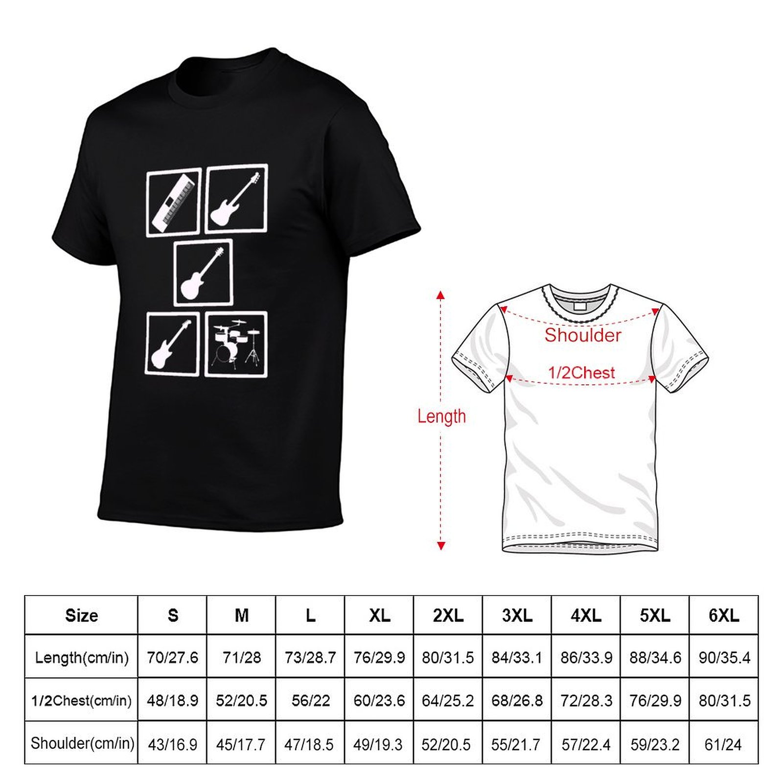 Music Instruments Shirt T-Shir - đánh giá và giá Musical Instrument Brands