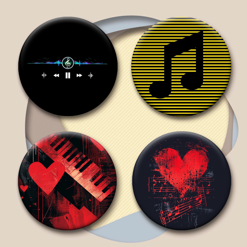 Musical Note Creative Badge I  - đánh giá và giá Musical Instrument Symbols