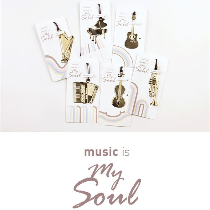 6pcs Music Metal Bookmark Gold - đánh giá và giá Musical Instrument Symbols